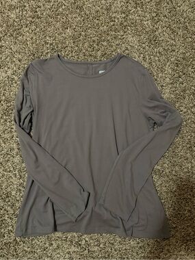 Long Sleeve brown workout top